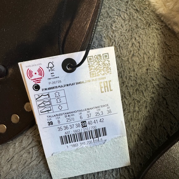 NWT Zara Woman BEADED LACE UP LEATHER SANDALS Shoes Size 8 - Picture 8 of 13